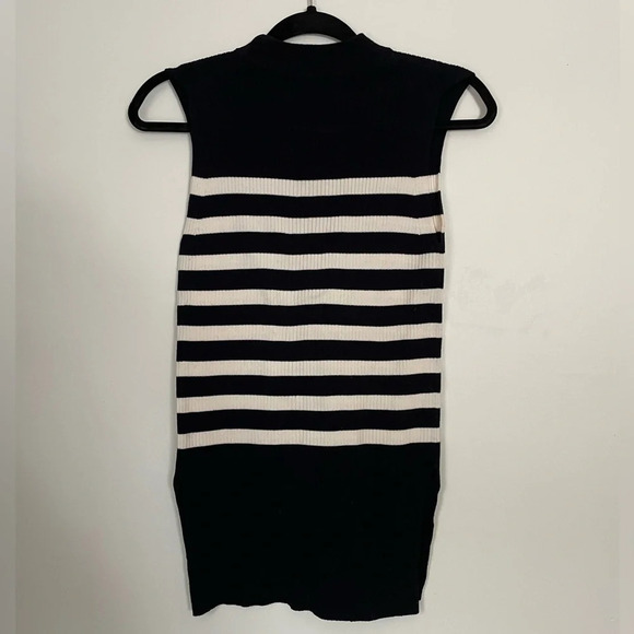Everlane - The Breton Striped Sleeveless Turtleneck Ribbed Shirt Sweater Tank - Picture 2 of 8